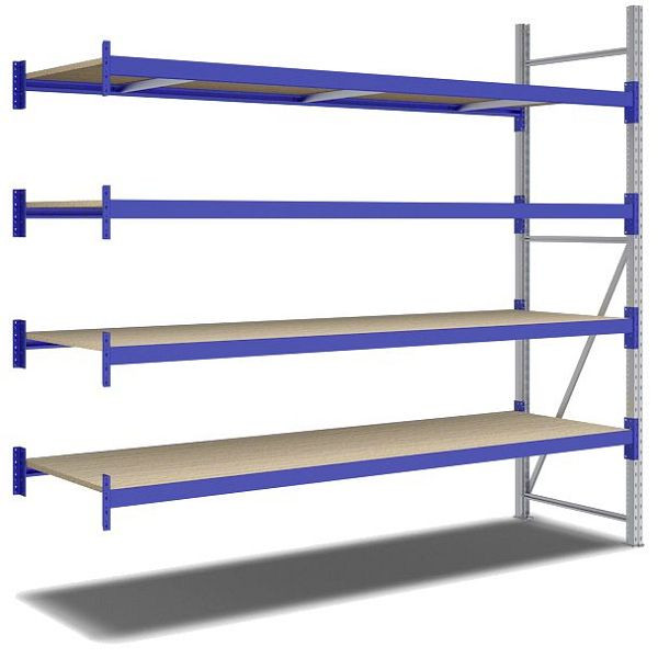 BITO rayonnage grande portée /F2 2500x800x2700 élément complémentaire 4 niveaux aggloméré RAL5010 U, C0350-0040