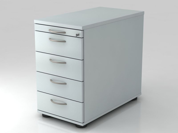 Conteneur sur pied Hammerbacher 80cm, 4 tiroirs, poignée de verrouillage gris, 42,8x72-76x80 cm, 1/3/3/3/3 HE, VSC50/5/5/BM