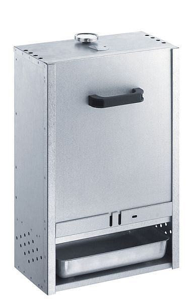 Fumoir Peetz en tôle d'acier aluminisée avec glissière, HxLxP: 57cm x 39cm x 28cm, 41031