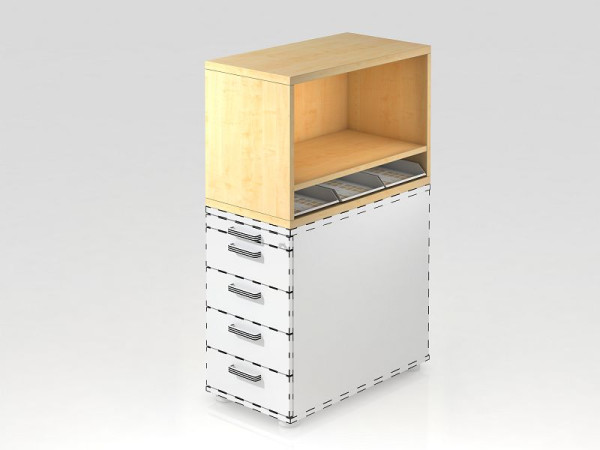 Étagère supérieure Hammerbacher pour conteneur SC érable, 42,8x80x53 cm (LxPxH), VSCA1/3