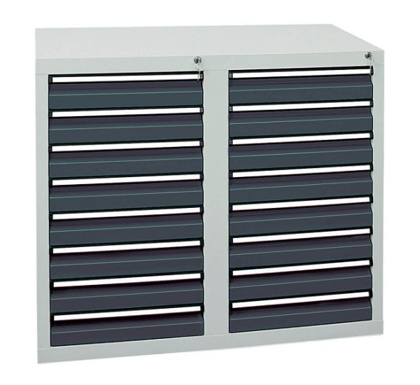 armoire à tiroirs émoussés série STS 410, RAL 7035/7016, 16 tiroirs (16x100 mm), 7102171