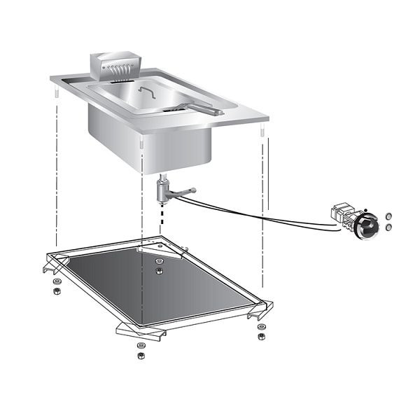 Friteuse encastrable Gastro-Inox 10 litres 9kW, 40cm, 160.517