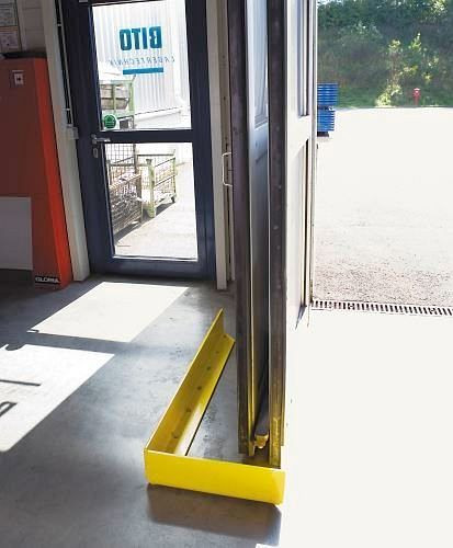 DENIOS Leitbord 80-6 pour protéger les zones réglementées, largeur 800 mm, jaune, 233-423