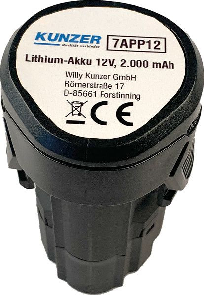 Batterie au lithium Kunzer 12 V, 2 000 mAh, 7APP12