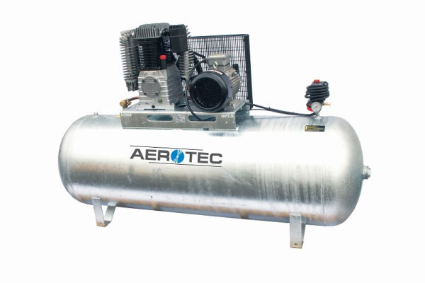 AEROTEC N60-500 Z PRO horizontal - Compresseur galvanisé 400 volts lubrifié à l'huile, 2005323