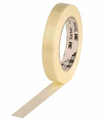 Ruban filament 3M de qualité premium avec renfort en fibre de verre, 19 mm de large x 50 m, épaisseur 125µ, pack : 12 rouleaux, 299494
