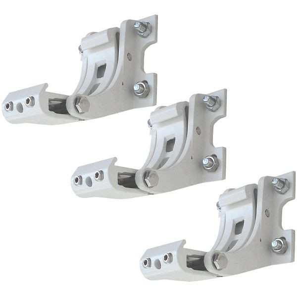 Mendler set de 3 supports muraux pour auvent T124, support mural adaptateur de montage mural, blanc, 35606