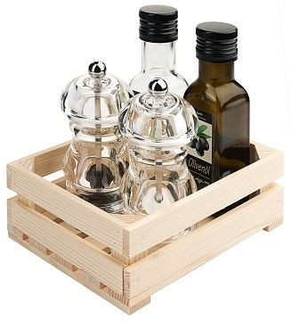 Contacto Menage : coffret en bois avec moulin à sel/poivre et, 2741/004