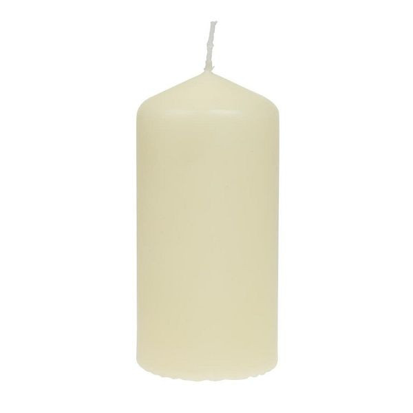Bougies piliers Bolsius Ivoire 120 mm de haut Lot de 12, DB087