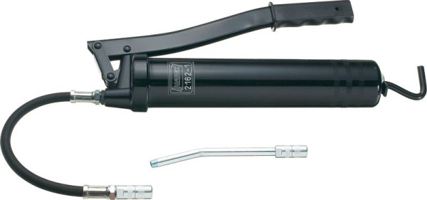 Pistolet à graisse Hazet, design léger, épaisseur de paroi : 1 mm Capacité : 500 cm3 tuyau renforcé, tube de buse et 2 buses M 10 x 1, 2162-1
