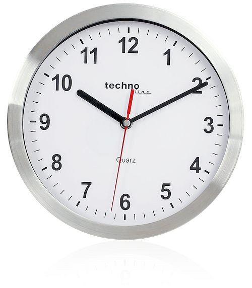 Horloge murale à quartz Technoline noir, métal, dimensions : Ø 25 cm, WT 7650