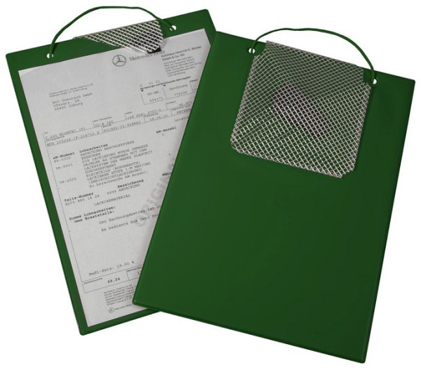 Sac de commande Eichner "Plus" avec compartiment à clés, vert, taille : DIN A4, UE : 10 pièces, 9015-00319