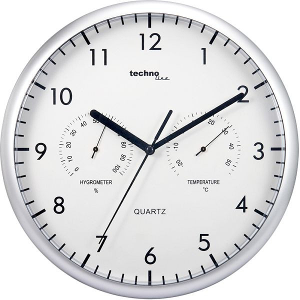 Horloge murale à quartz Technoline, plastique, dimensions : Ø 26 cm, WT 650