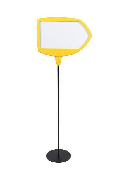 Bi-Office signe flèche jaune - autoportante, magnétique et réglable en hauteur 160x63,5cm, SIG01010909