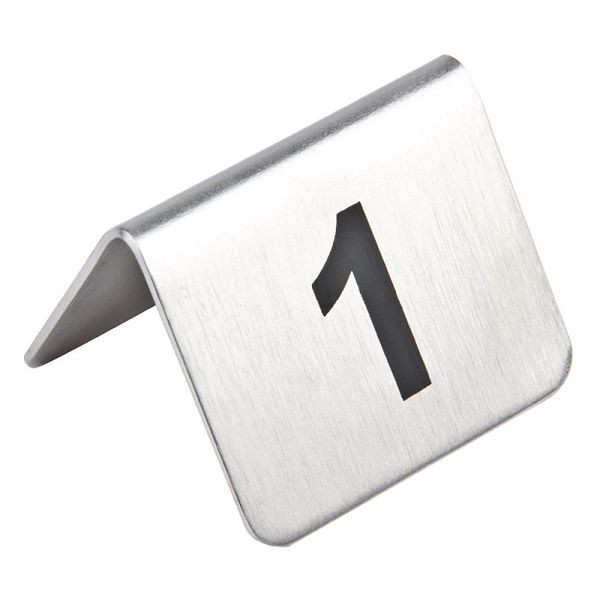 Plaques d'immatriculation OLYMPIA, acier inoxydable 1 - 10, UE: 10 pièces, U046
