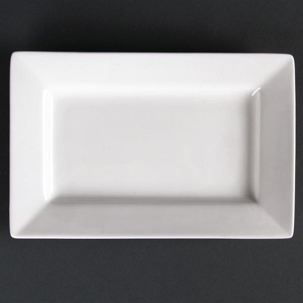 Assiettes rectangulaires Lumina avec bord large 20cm, UE: 6 pièces, CD629