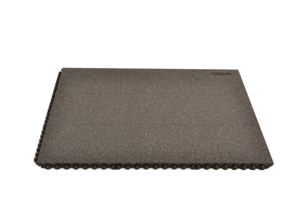 Notrax Cushion Ease Solid GSII Nitrile FR tapis de travail ergonomique anti-fatigue zones sèches 856SFR, noir, UE : 1 m², 856SFR00BL