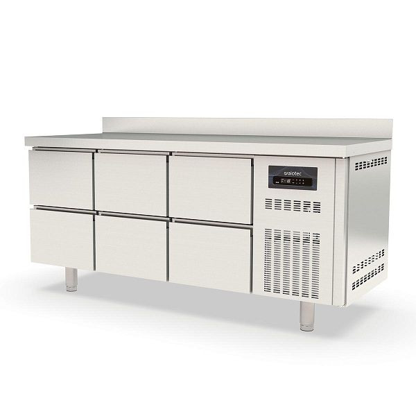 Table de congélation Vaiotec TOPLINE 700 / 3 positions GN1/1 avec 6 tiroirs et dosseret, 10317