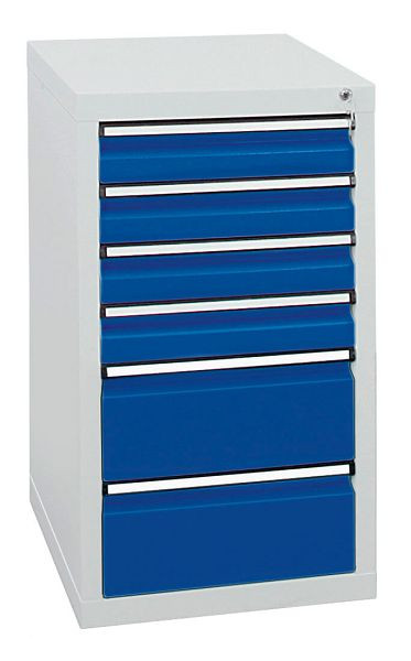 armoire à tiroirs émoussés série STS 410, RAL 7035/5010, 6 tiroirs (4x100, 2x200 mm), 7101574