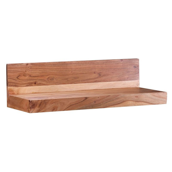 Étagère murale Wohnling MUMBAI en bois d'acacia massif 60 cm, style maison de campagne, bois véritable, produit naturel, WL1.573