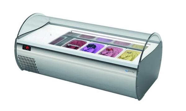 Vitrine à glace de comptoir gel-o-mat, modèle Icecounter 4, 8x2,5 ou 4x5/7 litres, 2795.4