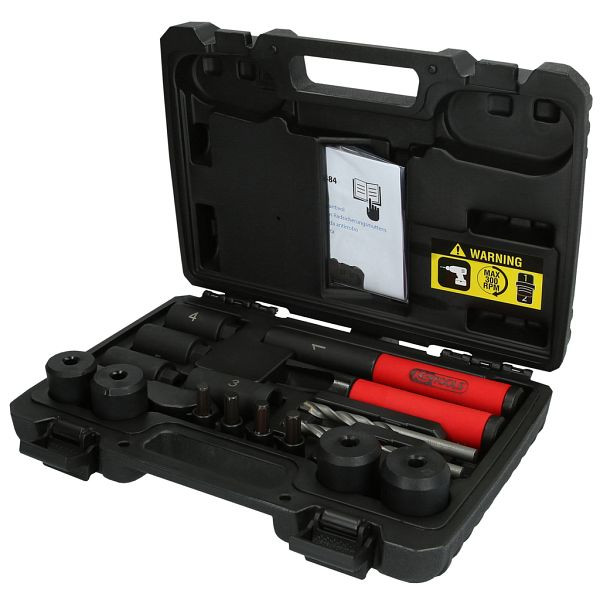 KS Tools jeu de perçage pour serrures de jante, 16 pièces, 913.1484
