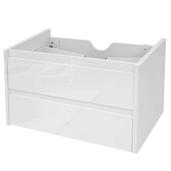 Mendler HWC-B19 meuble-lavabo, meuble-lavabo de salle de bain, brillant Soft-Close 50x80cm, blanc, 57628