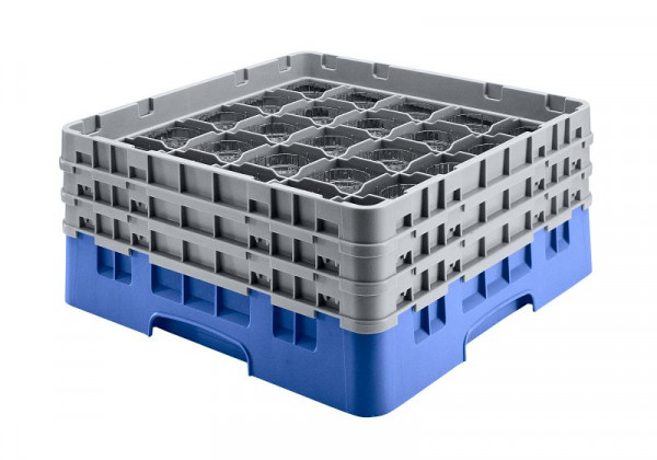 Panier de lavage Cambro 36 compartiments Camrack® 15,5 cm bleu, paquet de 4, 36S534168