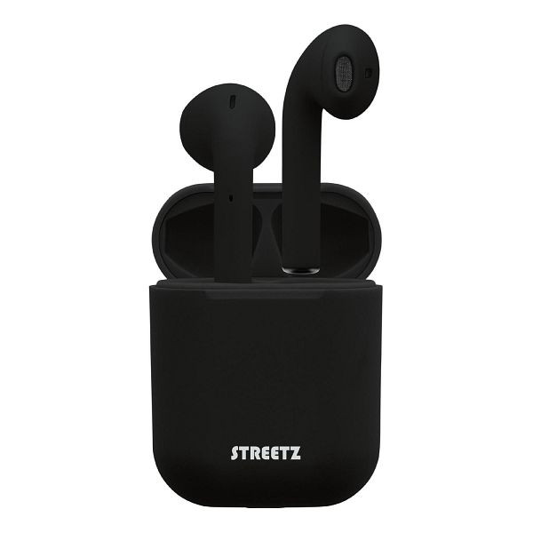 Microphone pour écouteurs intra-auriculaires STREETZ TWS Bluetooth 4 heures de lecture, blanc, TWS-0004