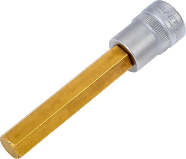 Douille de tournevis Hazet, carré creux 10 mm (3/8 pouce), profil de douille hexagonale, 11 mm, 8801-11