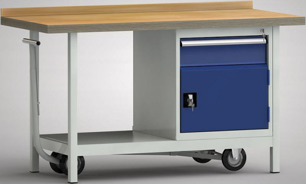 Etabli mobile standard KLW de 1500 mm de long, WS713N-1500M40-E1681