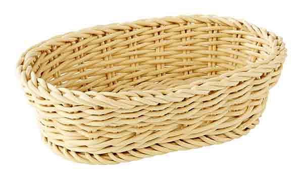 Panier APS, ovale, 19 x 12 cm, hauteur : 6 cm, polypropylène, beige clair, -PROFI LINE-, 50624