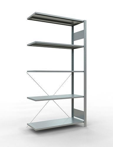 Rayonnage à étagères Schulte, panneau supplémentaire, 5 niveaux de rangement, traverse, charge du compartiment 150 kg, 1006 x 436 x 2000 mm, 278692