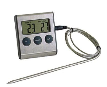 Thermomètre à viande numérique GSD avec fonction minuterie, acier inoxydable, UE : 16 pièces, 80 151