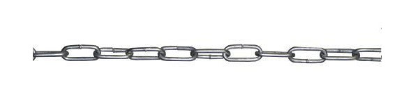 Chaîne de barrière DENIOS en acier, longueur 30 m, galvanisée à chaud, diamètre 6 mm, 236-904