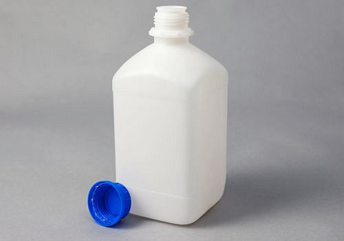 Flacons à col étroit DENIOS en HDPE, carrés, naturellement transparents, 2500 ml, UE : 9 pièces, 257-550