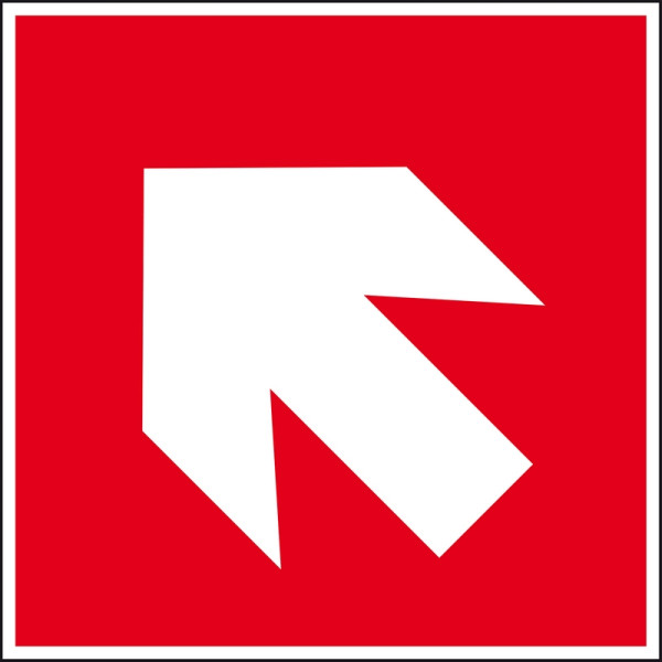 Panneau de protection incendie Eichner "Direction diagonale haut/bas", L x H : 15 x 15 cm, aluminium, photoluminescent HI 150, 9225-13075-015