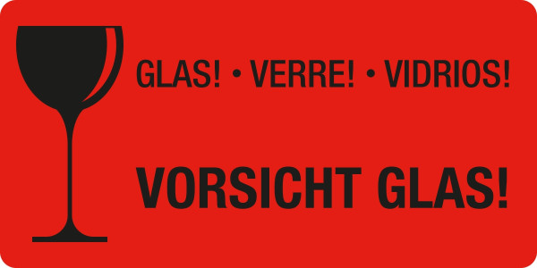 Étiquettes d'avertissement et d'emballage Eichner, texte : verre d'avertissement, 9220-00081-001