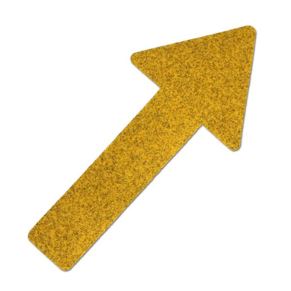 m2 revêtement antidérapant Marquage d'information publique 46 flèche jaune 130x280mm, UE : 10 pièces, M9GV10P1