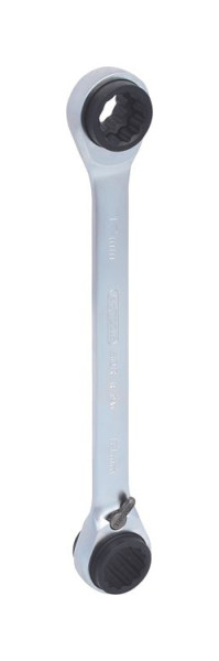 KS Tools Clé polygonale double à cliquet réversible GEARplus 4 en 1, 14x17x18x19mm, 503.4657