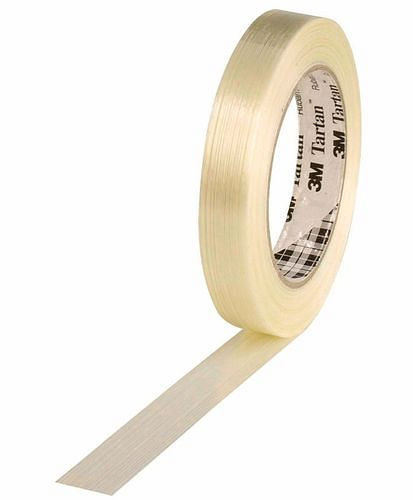 Ruban filament 3M pour emballage de marchandises lourdes et dangereuses, 19 mm de large x 50 m, épaisseur 100µ, pack : 12 rouleaux, 299490