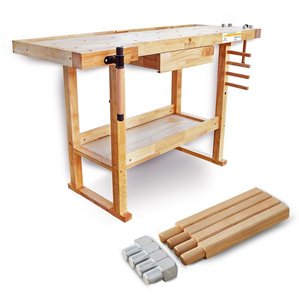 Etabli BAMATO WORK-1520 en bois massif, WORK-1520