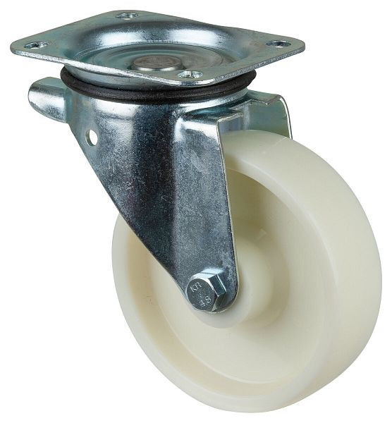 Roulette pour charges lourdes BS Rolls, largeur de roue 45 mm, Ø roue 150 mm, capacité de charge 400 kg, bande de roulement/corps de roue plastique, roulement à rouleaux, N100.B10.150