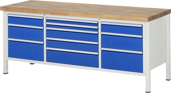 Etabli RAU série 8000 - modèle 8758, L2000 x P700 x H840 mm, 13-8758A2-207B4S.11