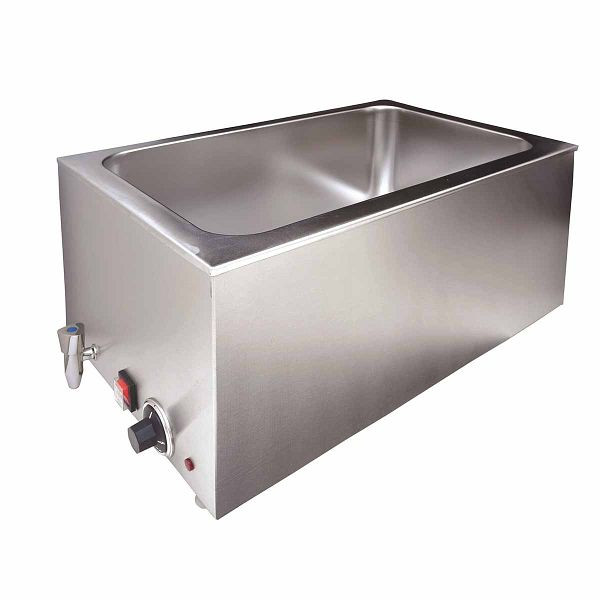 Vaiotec EASYLINE Bain-Marie avec robinet de vidange GN1/1, capacité 36 L, 33,8x60x24,3 cm, 10275
