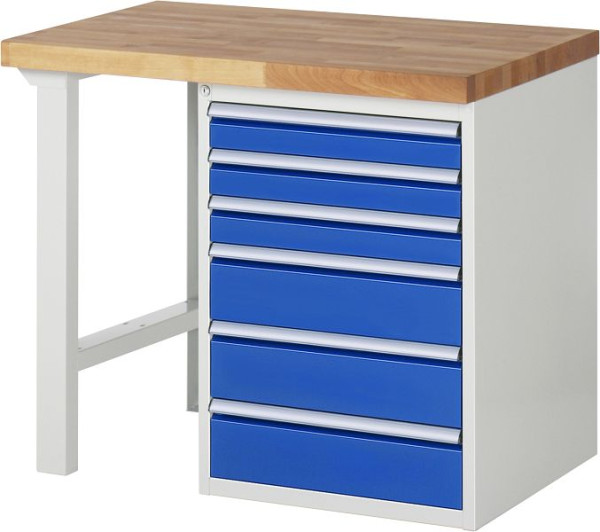 Etabli RAU série 7000 - modèle 7515, L1000 x P700 x H890 mm, base système L1000 x P650 x H850 mm, 03-7515A1-107B4M.11