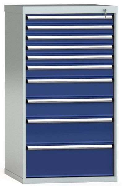 Armoire à tiroirs KLW 1325 x 725 x 750 mm H x L x P, dimensions d'installation : 1225 mm, division : 36x36 unités, SGB1325-10EP-001