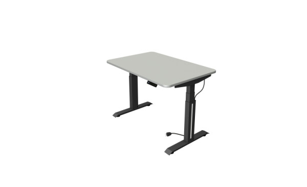 Kerkmann Move Professional table assis/debout, L 1200 x P 800 mm, réglable en hauteur électriquement de 640 à 1290 mm, gris clair, 10070411