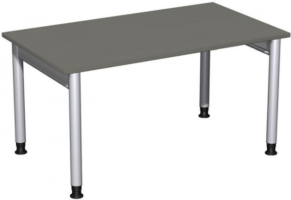 bureau geramöbel réglable en hauteur, 1400x800x680-820, graphite/argent, N-657145-GS
