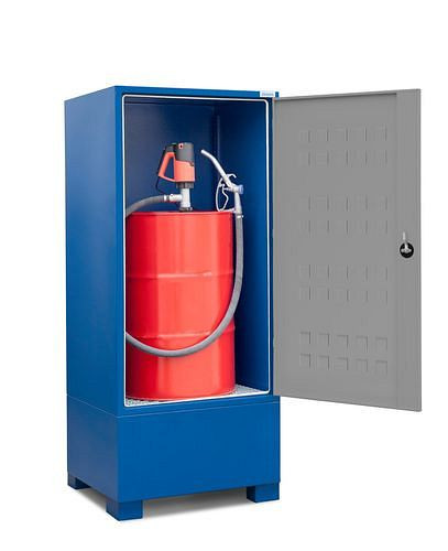 Dépôt de matières dangereuses DENIOS SteelSafe D1, avec portes, pour 1 fût, 259-060